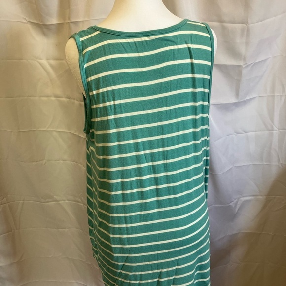 Zenana Outfitters Teal and White Striped Tank Top - Picture 3 of 8